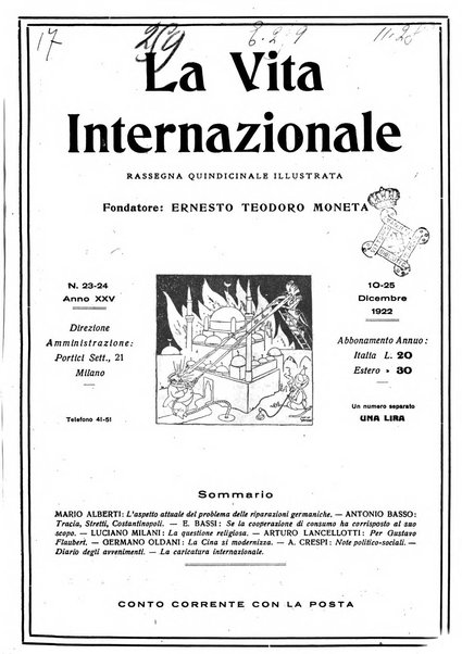 La vita internazionale rassegna quindicinale