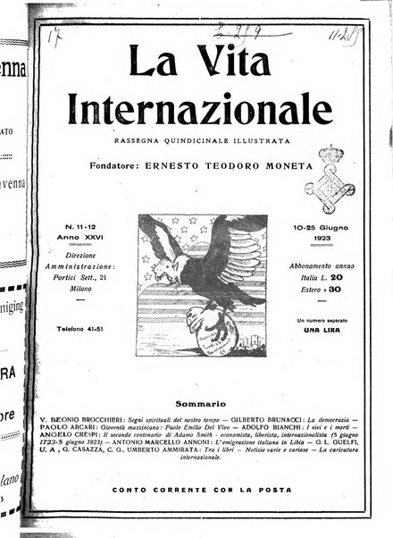 La vita internazionale rassegna quindicinale