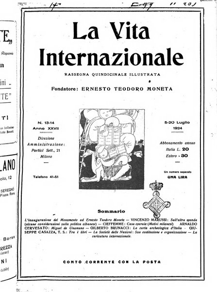 La vita internazionale rassegna quindicinale