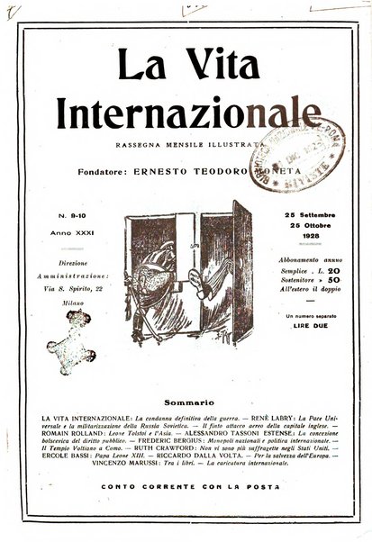 La vita internazionale rassegna quindicinale