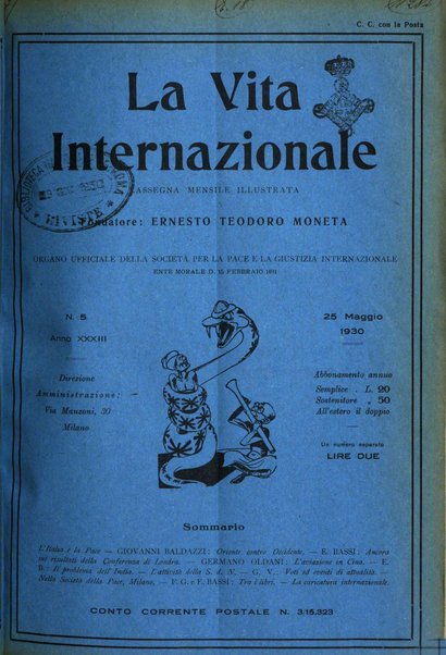 La vita internazionale rassegna quindicinale