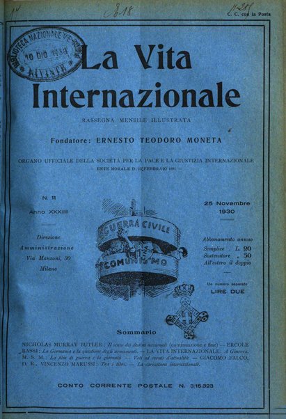 La vita internazionale rassegna quindicinale