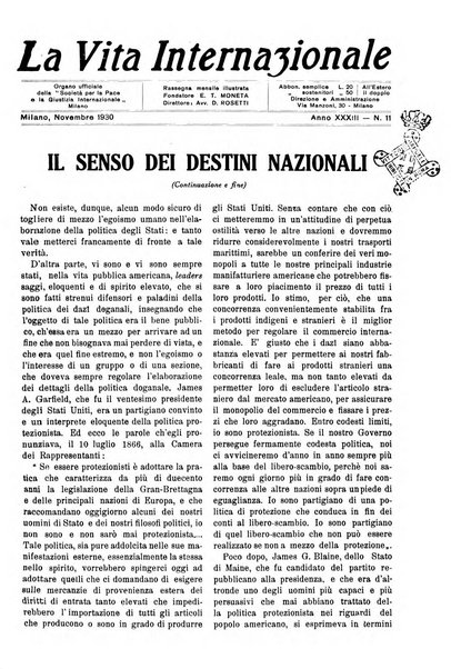 La vita internazionale rassegna quindicinale