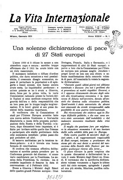 La vita internazionale rassegna quindicinale