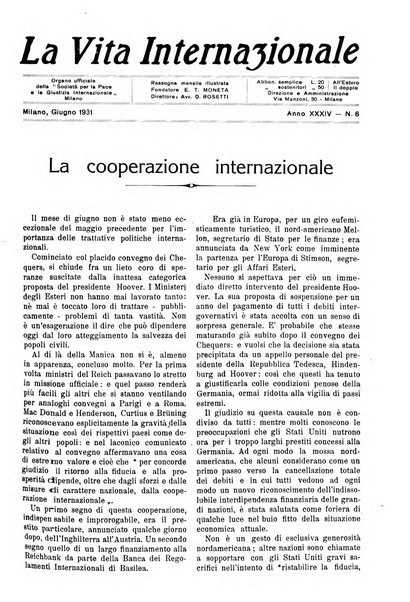 La vita internazionale rassegna quindicinale