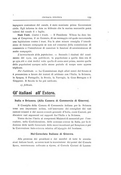 La vita italiana all'estero rivista mensile di emigrazione, politica estera e coloniale.- A. 1, fasc. 1 (gen. 1913)-a. 3, fasc. 30 (giu. 1915)