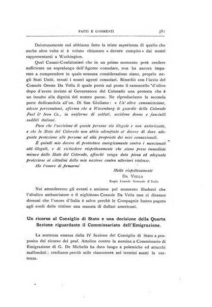 La vita italiana all'estero rivista mensile di emigrazione, politica estera e coloniale.- A. 1, fasc. 1 (gen. 1913)-a. 3, fasc. 30 (giu. 1915)