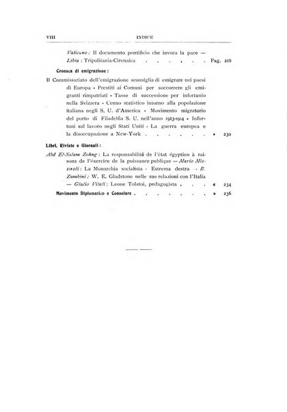 La vita italiana all'estero rivista mensile di emigrazione, politica estera e coloniale.- A. 1, fasc. 1 (gen. 1913)-a. 3, fasc. 30 (giu. 1915)