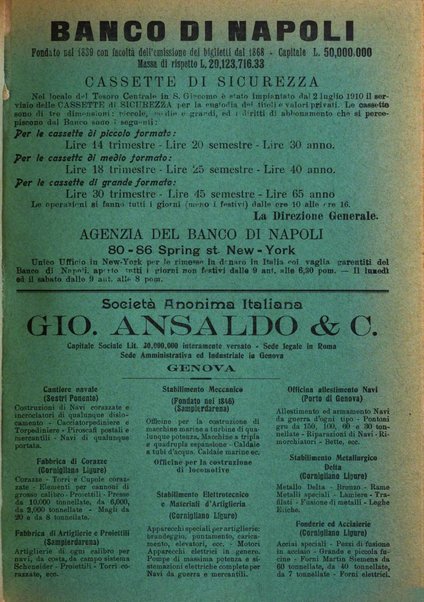 La vita italiana all'estero rivista mensile di emigrazione, politica estera e coloniale.- A. 1, fasc. 1 (gen. 1913)-a. 3, fasc. 30 (giu. 1915)