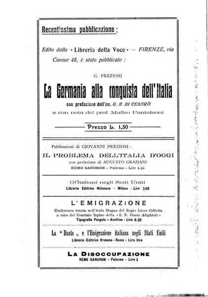 La vita italiana all'estero rivista mensile di emigrazione, politica estera e coloniale.- A. 1, fasc. 1 (gen. 1913)-a. 3, fasc. 30 (giu. 1915)