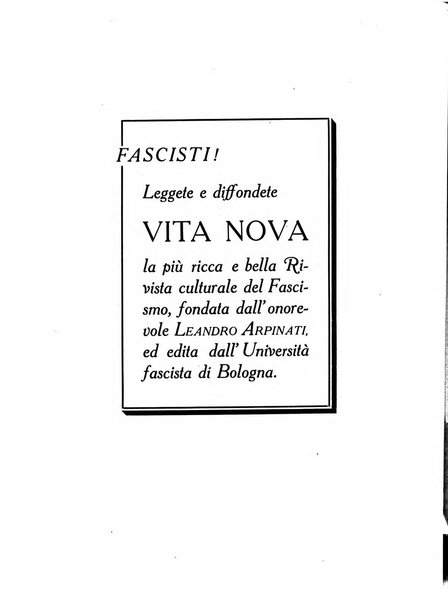 Vita nova pubblicazione quindicinale illustrata dell'Universita fascista di Bologna