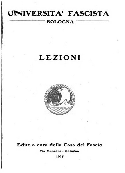 Vita nova pubblicazione quindicinale illustrata dell'Universita fascista di Bologna