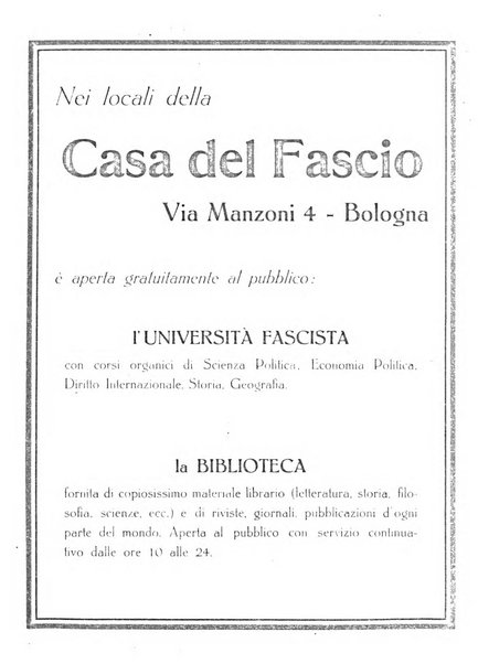 Vita nova pubblicazione quindicinale illustrata dell'Universita fascista di Bologna