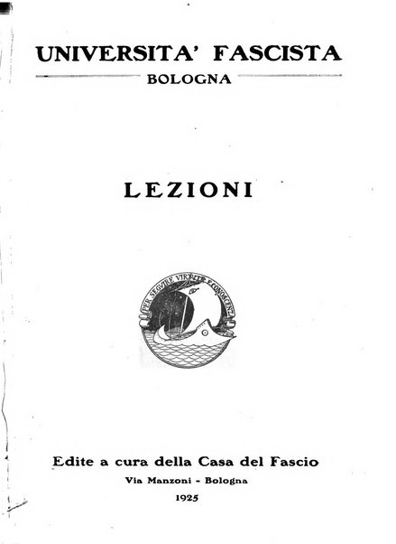 Vita nova pubblicazione quindicinale illustrata dell'Universita fascista di Bologna