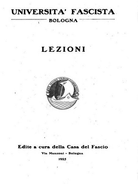 Vita nova pubblicazione quindicinale illustrata dell'Universita fascista di Bologna