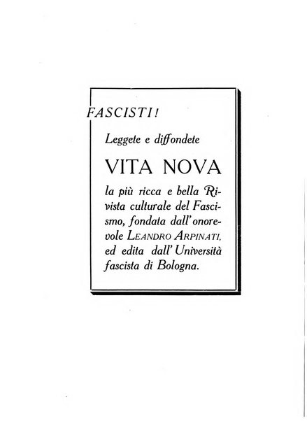 Vita nova pubblicazione quindicinale illustrata dell'Universita fascista di Bologna