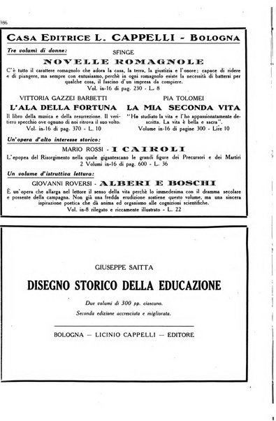 Vita nova pubblicazione quindicinale illustrata dell'Universita fascista di Bologna