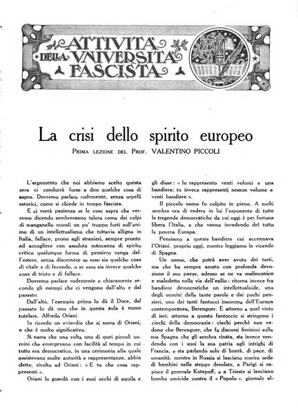 Vita nova pubblicazione quindicinale illustrata dell'Universita fascista di Bologna