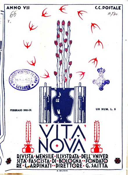 Vita nova pubblicazione quindicinale illustrata dell'Universita fascista di Bologna