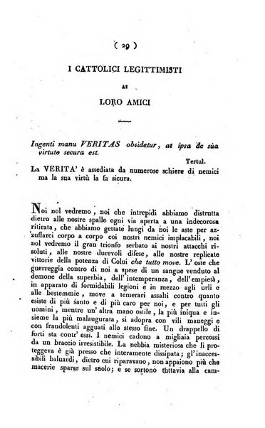 La voce della ragione giornale filosofico, teologico, politico, istorico e letterario