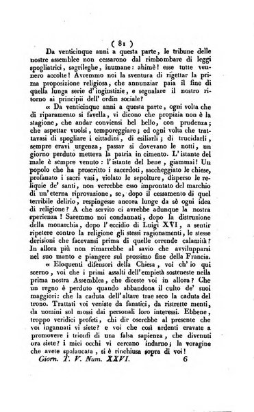 La voce della ragione giornale filosofico, teologico, politico, istorico e letterario