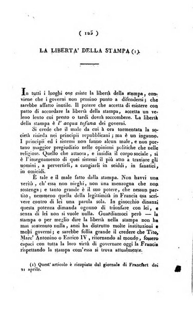 La voce della ragione giornale filosofico, teologico, politico, istorico e letterario