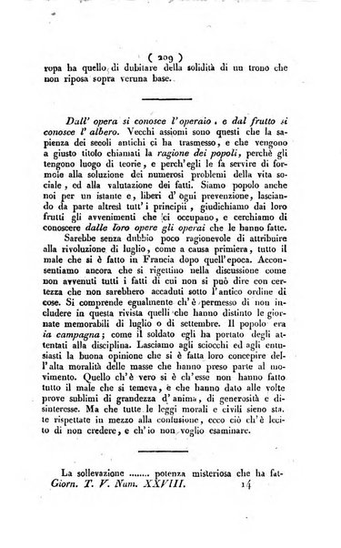 La voce della ragione giornale filosofico, teologico, politico, istorico e letterario