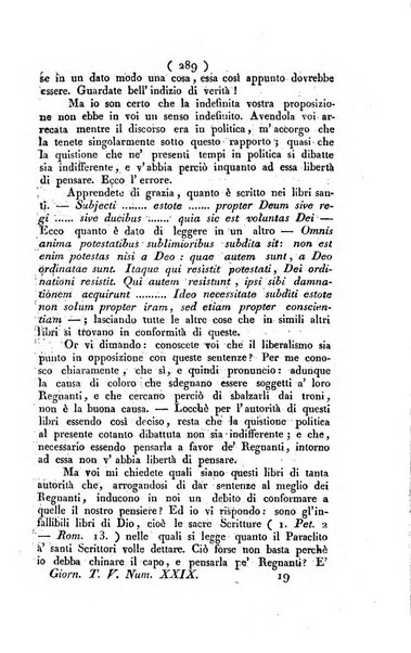 La voce della ragione giornale filosofico, teologico, politico, istorico e letterario