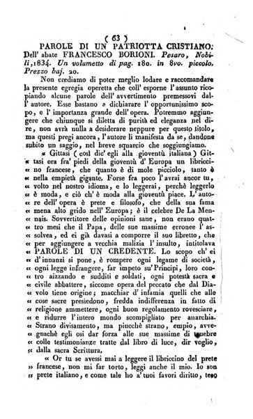 La voce della ragione giornale filosofico, teologico, politico, istorico e letterario