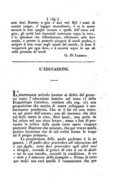 La voce della ragione giornale filosofico, teologico, politico, istorico e letterario