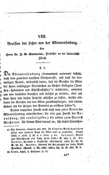 Zeitschrift fur Civilrecht und Prozess