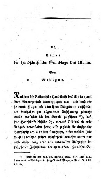 Zeitschrift fur geschichtliche Rechtswissenschaft