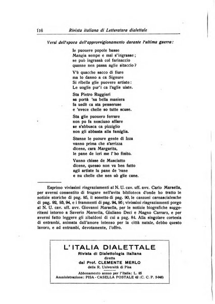 Rivista italiana di letteratura dialettale