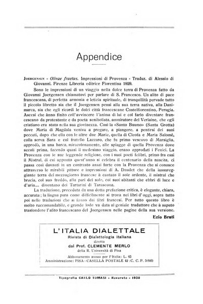 Rivista italiana di letteratura dialettale