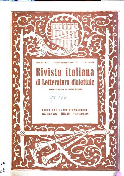 Rivista italiana di letteratura dialettale