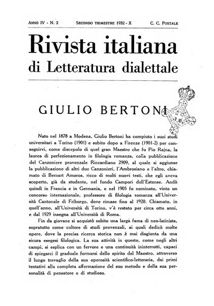 Rivista italiana di letteratura dialettale