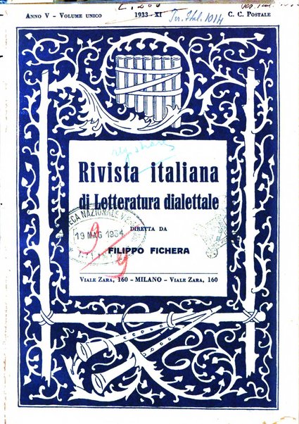 Rivista italiana di letteratura dialettale