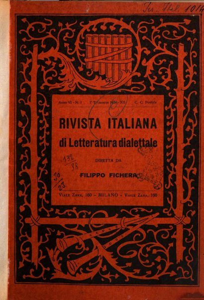 Rivista italiana di letteratura dialettale