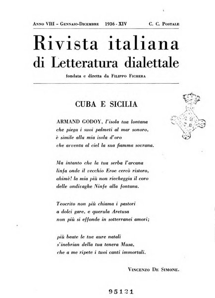 Rivista italiana di letteratura dialettale