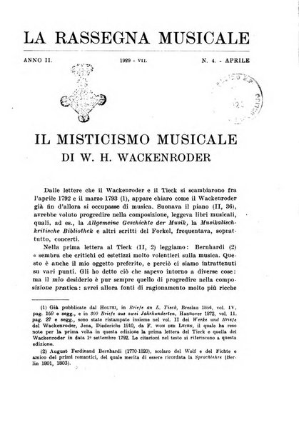 La rassegna musicale