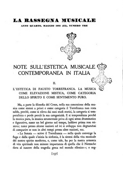 La rassegna musicale