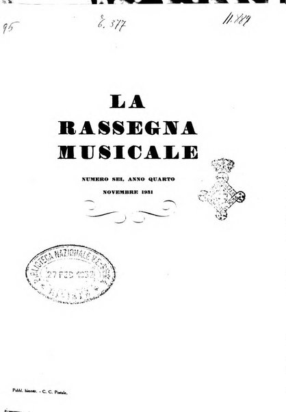 La rassegna musicale