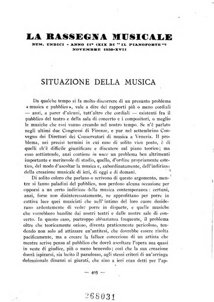 La rassegna musicale