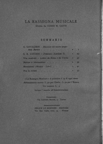 La rassegna musicale