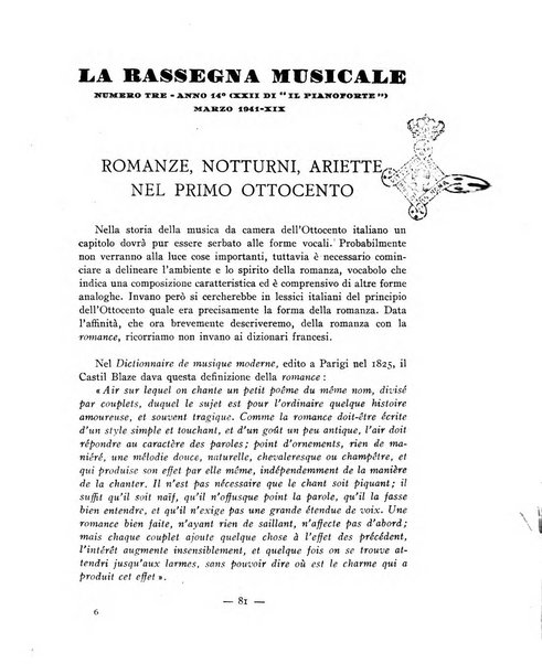 La rassegna musicale