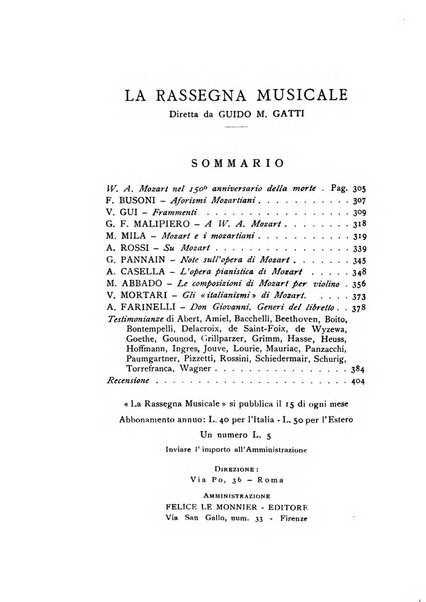 La rassegna musicale