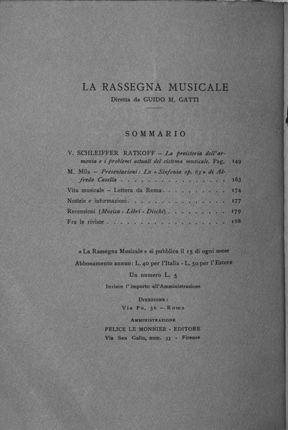 La rassegna musicale