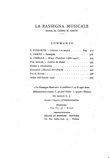 La rassegna musicale