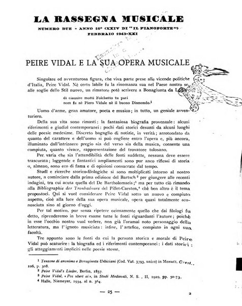 La rassegna musicale