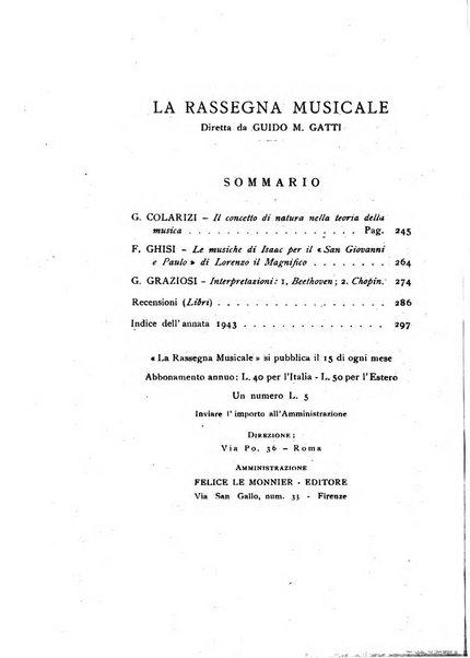 La rassegna musicale